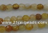 CTG226 15.5 inches 3mm faceted round tiny yellow botswana agate beads