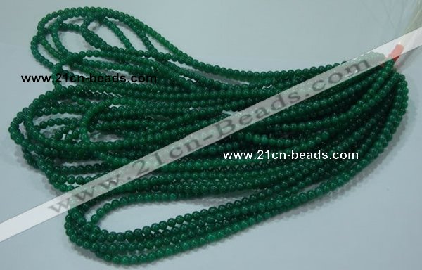 CTG25 15.5 inches 4mm round tiny green agate beads wholesale