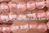 CTG2501 15.5 inches 4mm faceted round cherry quartz beads