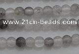 CTG253 15.5 inches 3mm round tiny cloudy quartz beads wholesale