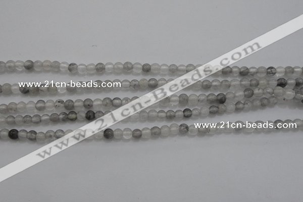 CTG253 15.5 inches 3mm round tiny cloudy quartz beads wholesale