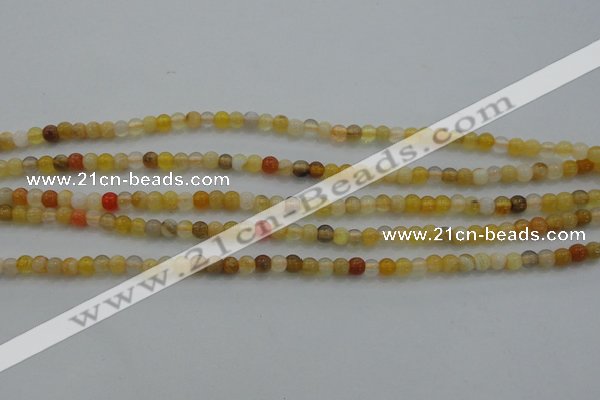 CTG263 15.5 inches 3mm round tiny yellow botswana agate beads wholesale