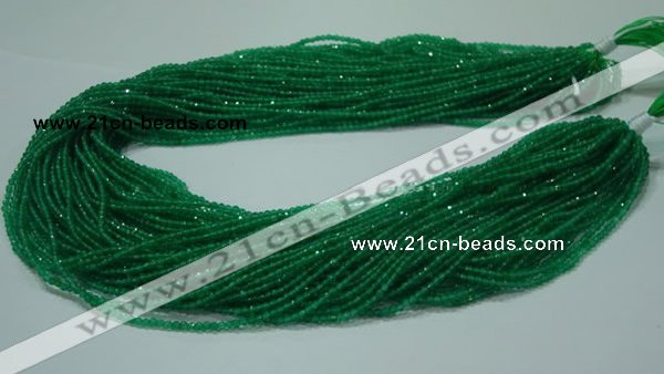 CTG28 15.5 inches 2mm faceted round green agate beads wholesale