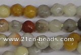 CTG300 15.5 inches 3mm faceted round ting crazy lace agate beads