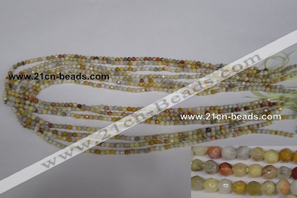 CTG300 15.5 inches 3mm faceted round ting crazy lace agate beads