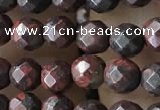 CTG3564 15.5 inches 4mm faceted round brecciated jasper beads