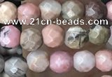 CTG3592 15.5 inches 4mm faceted round rhodonite beads wholesale