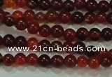 CTG39 15.5 inches 2mm round grade B tiny red agate beads wholesale