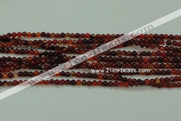 CTG39 15.5 inches 2mm round grade B tiny red agate beads wholesale