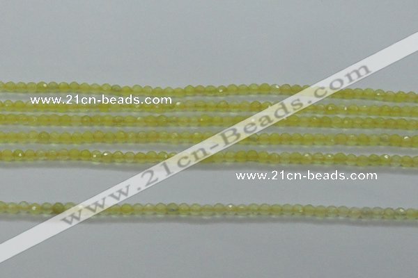 CTG406 15.5 inches 2mm faceted round tiny dyed candy jade beads