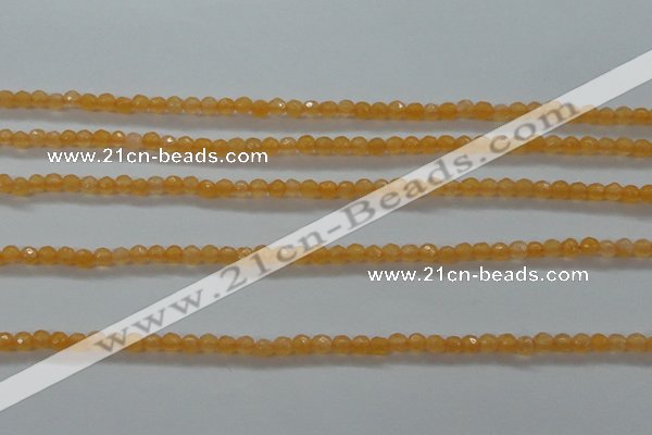 CTG407 15.5 inches 2mm faceted round tiny dyed candy jade beads