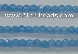 CTG409 15.5 inches 2mm faceted round tiny dyed candy jade beads