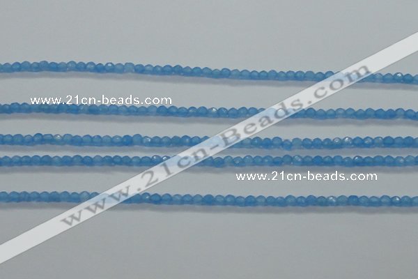 CTG409 15.5 inches 2mm faceted round tiny dyed candy jade beads