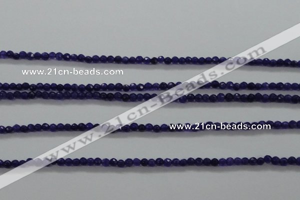 CTG411 15.5 inches 2mm faceted round tiny dyed candy jade beads