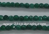 CTG414 15.5 inches 2mm faceted round tiny dyed candy jade beads