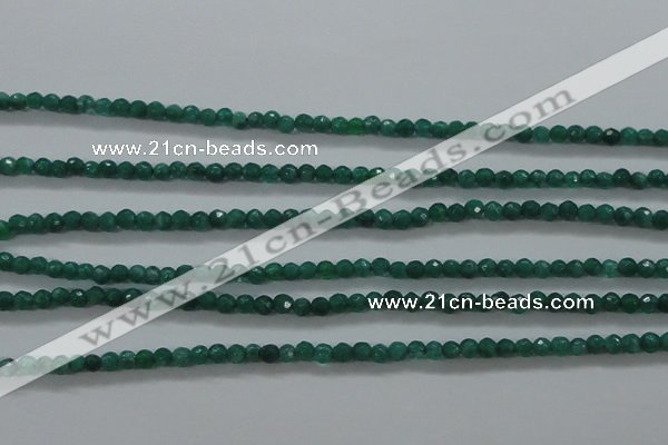 CTG414 15.5 inches 2mm faceted round tiny dyed candy jade beads