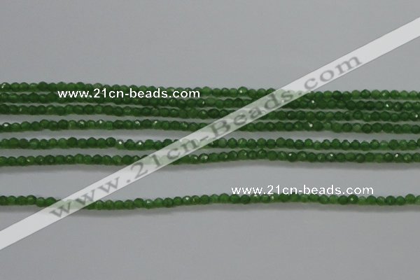 CTG416 15.5 inches 2mm faceted round tiny dyed candy jade beads