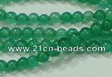 CTG42 15.5 inches 2mm round grade A tiny green agate beads wholesale