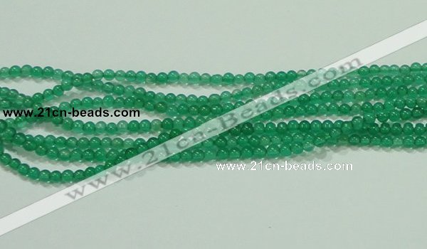 CTG42 15.5 inches 2mm round grade A tiny green agate beads wholesale