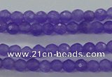 CTG421 15.5 inches 3mm faceted round tiny dyed candy jade beads