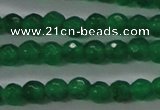 CTG422 15.5 inches 3mm faceted round tiny dyed candy jade beads