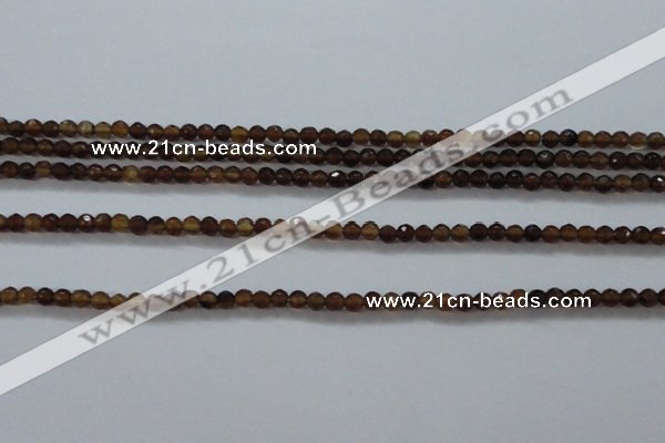 CTG425 15.5 inches 2mm faceted round tiny agate gemstone beads