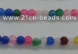 CTG438 15.5 inches 2mm round tiny dyed candy jade beads wholesale