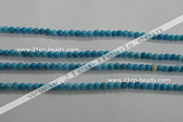 CTG441 15.5 inches 3mm round tiny natural turquoise beads wholesale