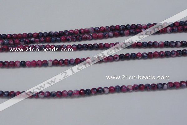CTG453 15.5 inches 3mm round tiny dyed rain flower stone beads