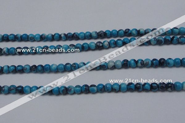 CTG454 15.5 inches 3mm round tiny dyed rain flower stone beads