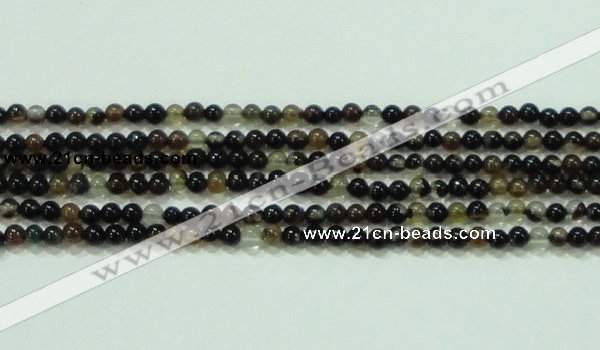 CTG46 15.5 inches 2mm round tiny black agate beads wholesale