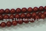 CTG48 15.5 inches 2mm round tiny red brick beads wholesale