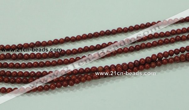 CTG48 15.5 inches 2mm round tiny red brick beads wholesale