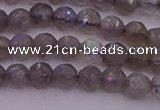 CTG509 15.5 inches 4mm faceted round tiny labradorite beads