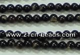 CTG51 15.5 inches 1.5mm round grade AB tiny black agate beads wholesale