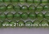 CTG512 15.5 inches 4mm faceted round tiny green apatite beads