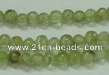 CTG55 15.5 inches 2mm round tiny olivine gemstone beads wholesale