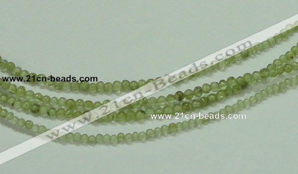 CTG55 15.5 inches 2mm round tiny olivine gemstone beads wholesale