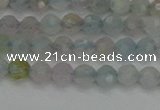 CTG550 15.5 inches 4mm faceted round tiny morganite beads