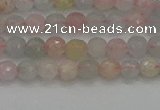 CTG551 15.5 inches 4mm faceted round tiny morganite beads