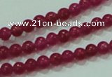 CTG57 15.5 inches 2mm round tiny dyed white jade beads wholesale