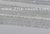 CTG600 15.5 inches 2mm faceted round white crystal beads