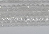 CTG601 15.5 inches 3mm faceted round white crystal beads