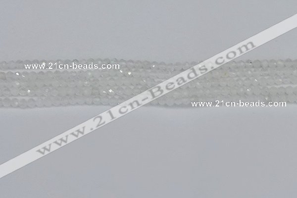 CTG604 15.5 inches 3mm faceted round white moonstone beads