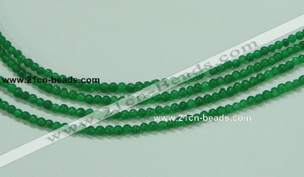 CTG61 15.5 inches 2mm round tiny dyed white jade beads wholesale