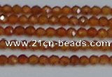 CTG616 15.5 inches 3mm faceted round orange garnet beads