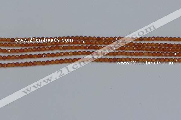 CTG616 15.5 inches 3mm faceted round orange garnet beads