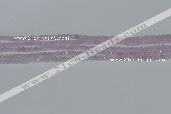 CTG622 15.5 inches 3mm faceted round lavender amethyst beads