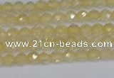 CTG624 15.5 inches 3mm faceted round citrine gemstone beads