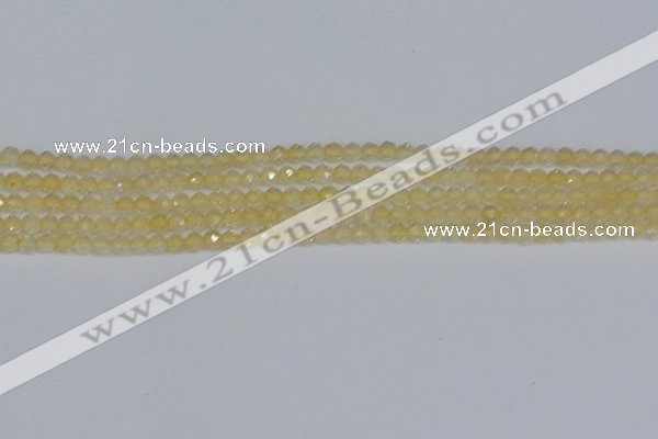 CTG624 15.5 inches 3mm faceted round citrine gemstone beads